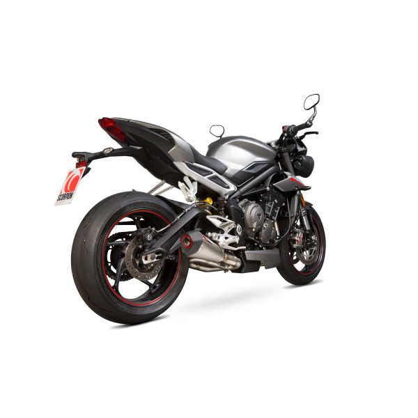 Scorpion Exhaust Triumph Street Triple 765 R / Street Triple 765 S / Street Triple 765 RS 2017 - 2019 Serket Taper Slip-on Titanium Sleeve